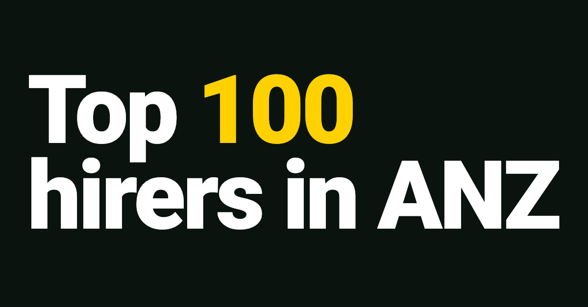 Top 100 hirers in ANZ