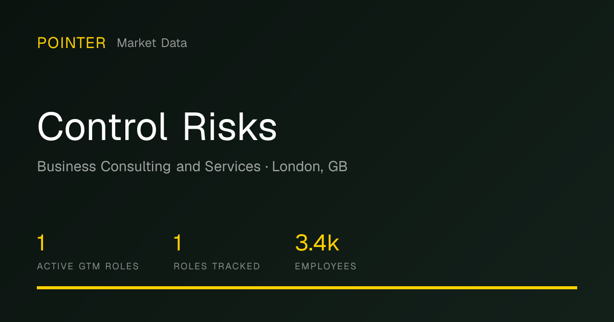 Control Risks - GTM Jobs & Salaries | Pointer Market Data