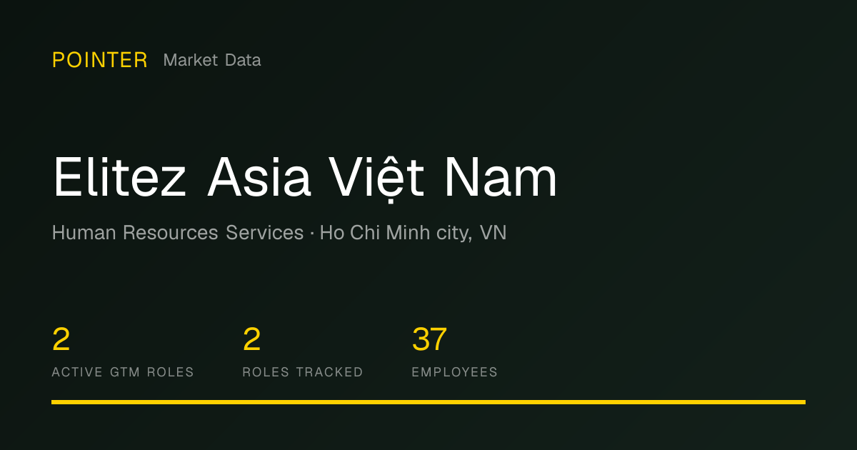 Elitez Asia Việt Nam - GTM Jobs | Pointer Market Data