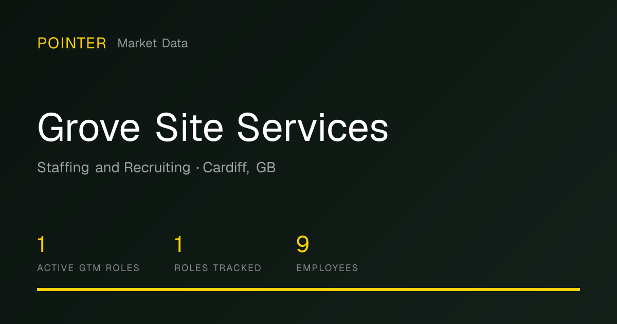 Grove Site Services - GTM Jobs | Pointer Market Data