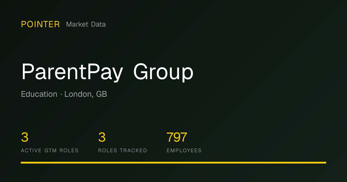 ParentPay Group - GTM Jobs & Salaries | Pointer Market Data